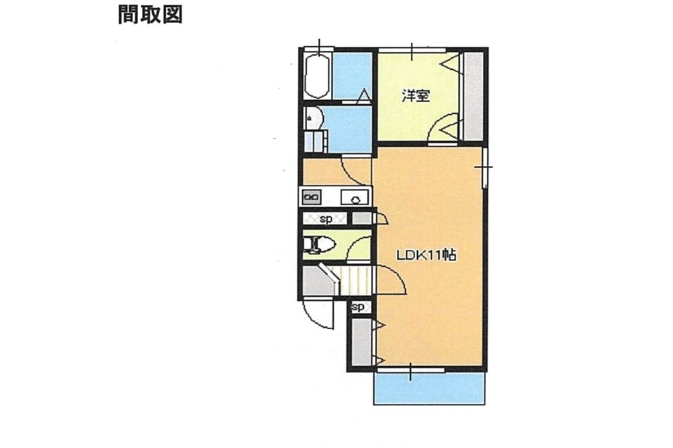 表町美建ビル 2階202号の間取り画像